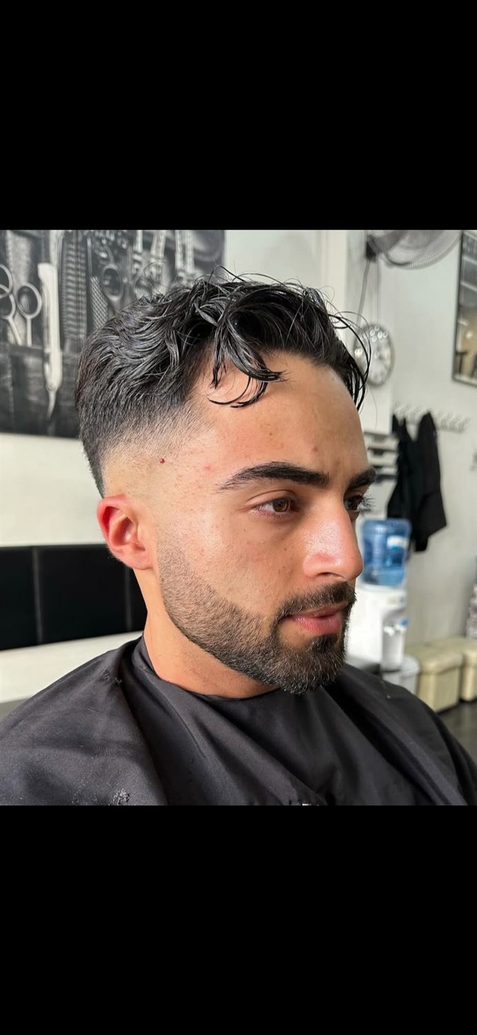 Fresh tapered cut and beard finished at The Blend Boss Barber Shop, Spearwood